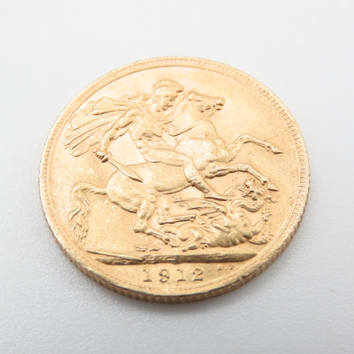 674 - George V 1912 Full Gold Sovereign