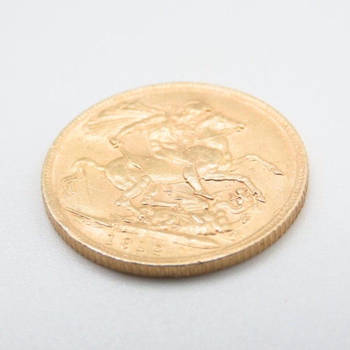 674 - George V 1912 Full Gold Sovereign