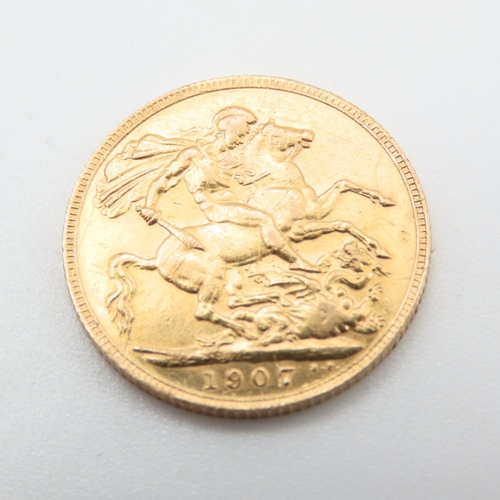 680 - King Edward VII 1907 Full Gold Sovereign