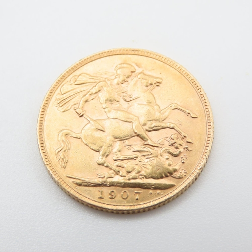 681 - King Edward VII 1907 Full Gold Sovereign