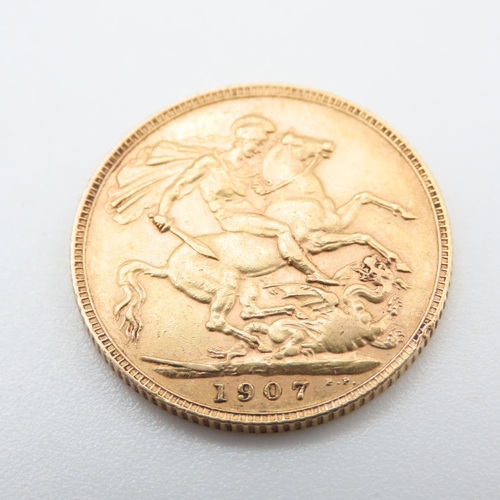 682 - King Edward VII 1907 Full Gold Sovereign