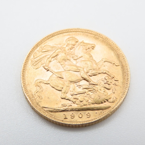 684 - King Edward VII 1909 Full Gold Sovereign