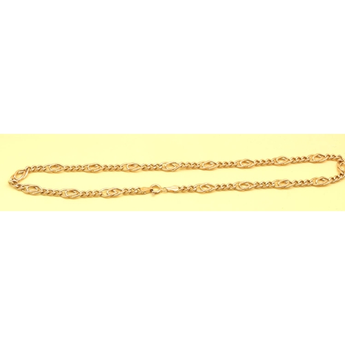 75 - 9 Carat Yellow Gold Fancy Link Necklace 40cm Long