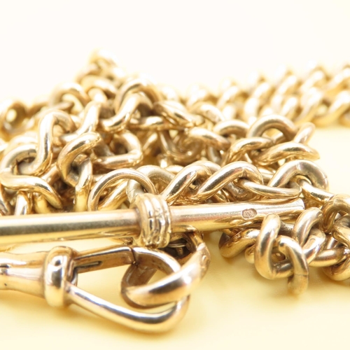 79 - 9 Carat Gold T-Bar Chain Necklace 46cm Long 43.4 Grams