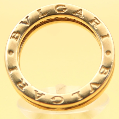 8 - BVLGARI Diamond Eternity Ring Mounted in 18 Carat Yellow Gold Band Ring Size M