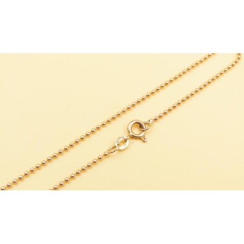 98 - 9 Carat Yellow Gold Bead Necklace 40cm Long