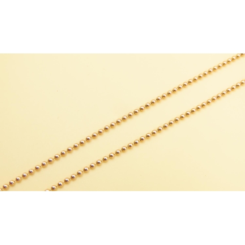 98 - 9 Carat Yellow Gold Bead Necklace 40cm Long