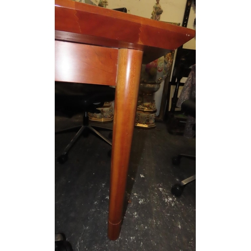 1 - Good Quality Modern Boardroom Table 10ft Long Figured Elmwood