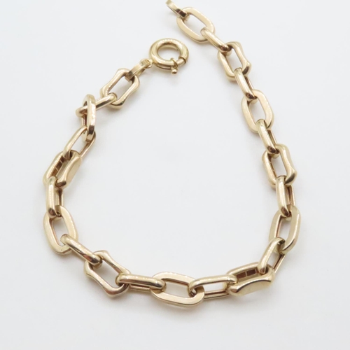 1003 - 9 Carat Yellow Gold Cable Link Bracelet 20cm Long