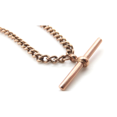 1022 - 9 Carat Rose Gold T-Bar Necklace or Watch Chain 46cm Long