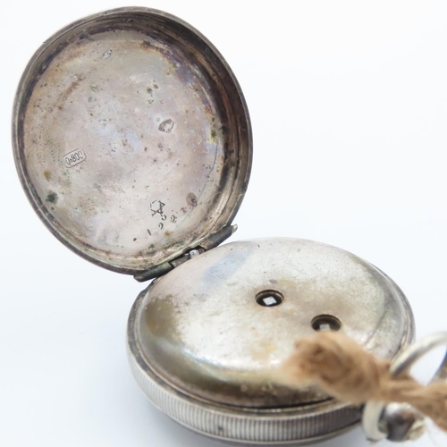 1079 - Silver Cased Pocket Watch with Key