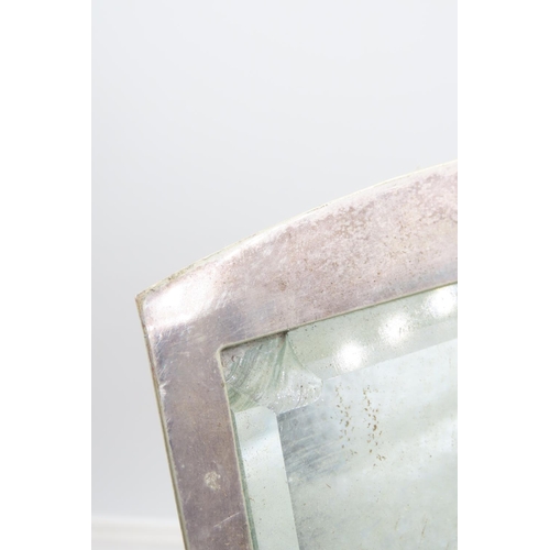 108 - Silver Rectangular Form Desk Mirror Easel Back Rest Approximately 9 Inches High x 5 Inches Wide