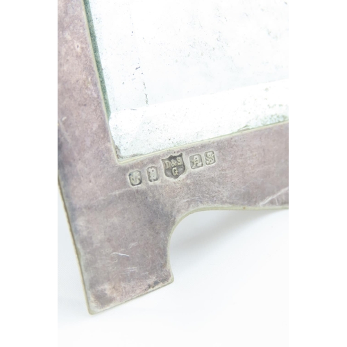 108 - Silver Rectangular Form Desk Mirror Easel Back Rest Approximately 9 Inches High x 5 Inches Wide