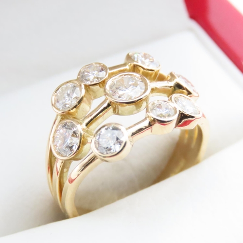 1101 - 18 Carat Yellow Gold Diamond Set Boodles Design Ring Size O and a Half Clarity VS Total Diamond Weig... 