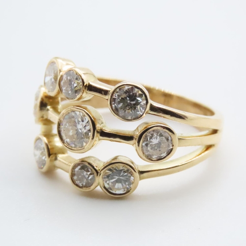 1101 - 18 Carat Yellow Gold Diamond Set Boodles Design Ring Size O and a Half Clarity VS Total Diamond Weig... 