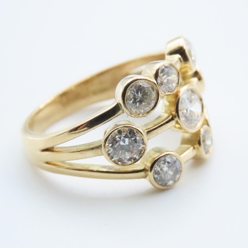 1101 - 18 Carat Yellow Gold Diamond Set Boodles Design Ring Size O and a Half Clarity VS Total Diamond Weig... 