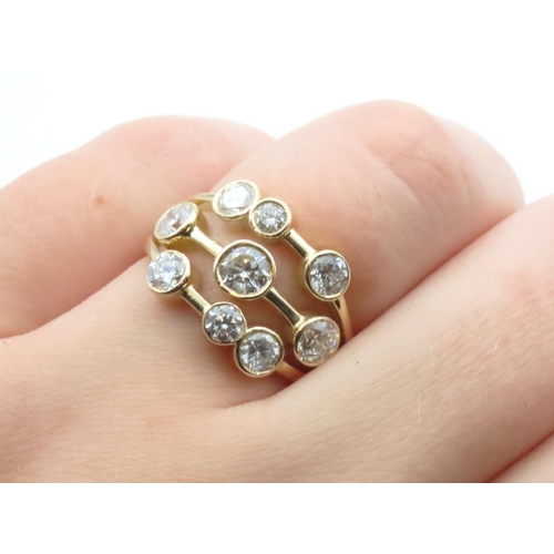 1101 - 18 Carat Yellow Gold Diamond Set Boodles Design Ring Size O and a Half Clarity VS Total Diamond Weig... 