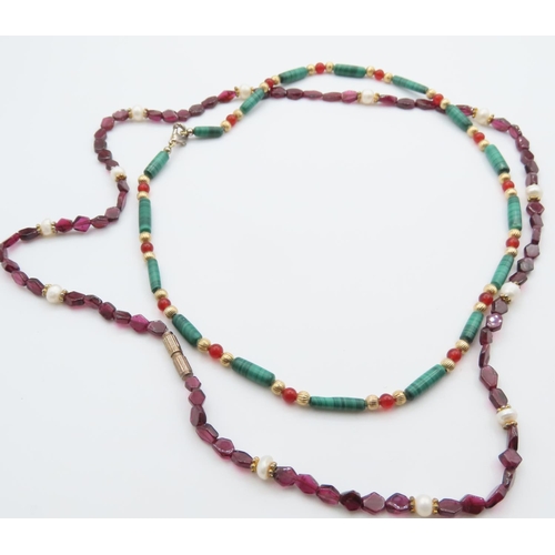 1136 - Two Pairs of Bead Necklaces