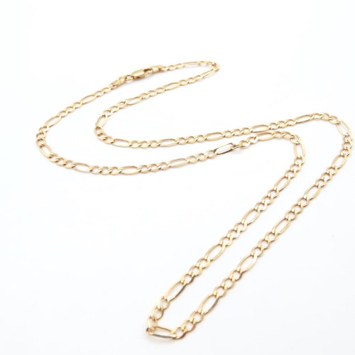 1138 - 9 Carat Yellow Gold Figaro Link Necklace 44cm Long