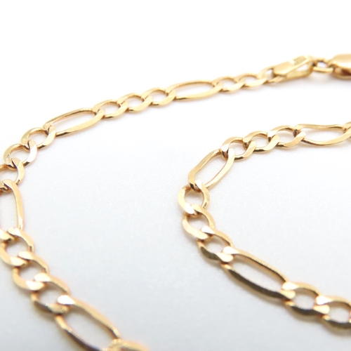 1138 - 9 Carat Yellow Gold Figaro Link Necklace 44cm Long