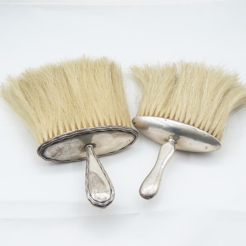 114 - Two Silver Mounted Waiters Table or Crumb Brushes