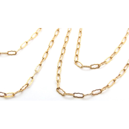 1140 - 9 Carat Yellow Gold Fancy Link Necklace 54cm Long