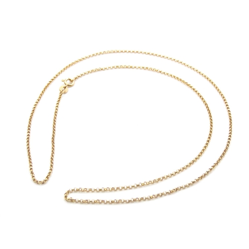 9 Carat Yellow Gold Cable Link Necklace 54cm Long