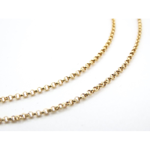 1141 - 9 Carat Yellow Gold Cable Link Necklace 54cm Long