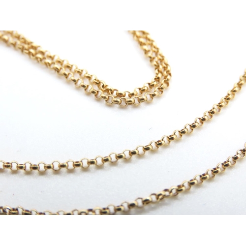 1141 - 9 Carat Yellow Gold Cable Link Necklace 54cm Long