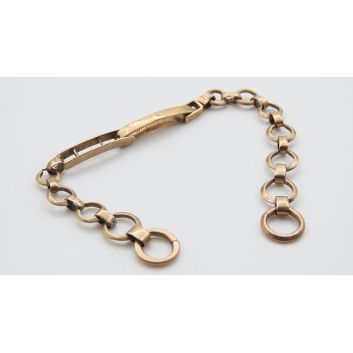 1166 - 9 Carat Yellow Gold Watch Bracelet 13cm Long