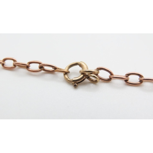 1167 - 9 Carat Rose Gold Panel Motif Bracelet 20cm Long