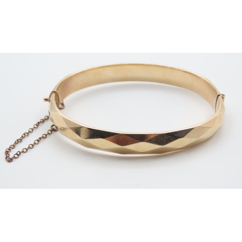 1173 - 9 Carat Yellow Gold Filled Bangle 6cm Diameter