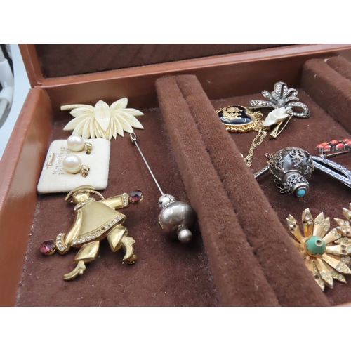 1185 - Collection of Vintage and Other Costume Jewellery with Jewellery Box Key Present