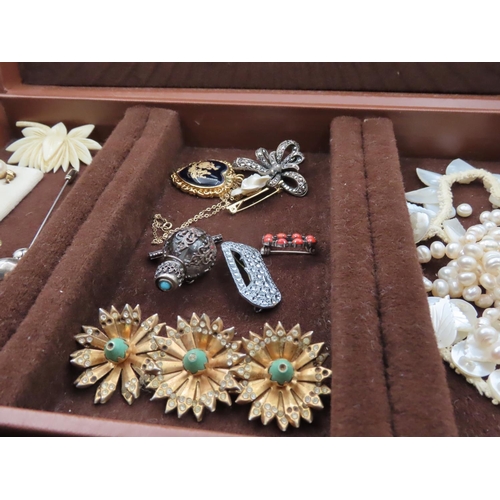 1185 - Collection of Vintage and Other Costume Jewellery with Jewellery Box Key Present