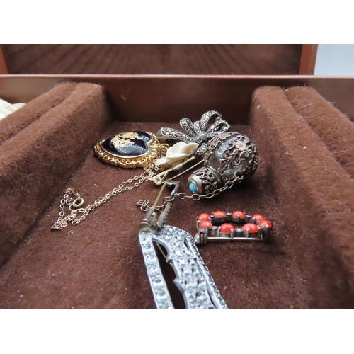 1185 - Collection of Vintage and Other Costume Jewellery with Jewellery Box Key Present