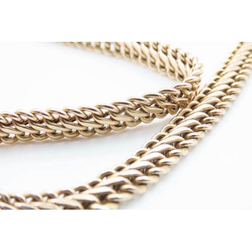 1195 - 9 Carat Yellow Gold Snake Chain Necklace 40cm Long