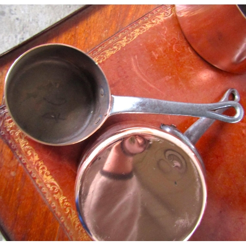 12 - Set of Seven Copper Chefs Saucepans