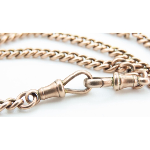 1255 - 9 Carat Rose Gold T-Bar Pocket Watch Chain or Necklace 38cm Long