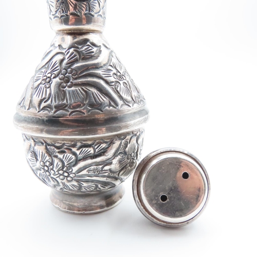 1335 - Silver Temple Jar with Cover Possibly Persian 15cm High