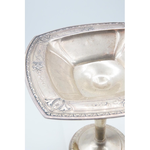 137 - Silver Pedestal Form Bon Bon Dish or Strawberry Dish Attractively Detailed  Approximately 8 Inches H... 