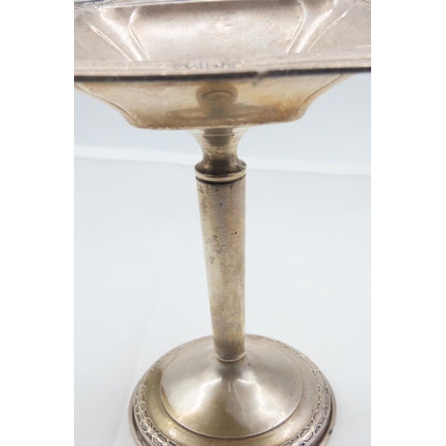 137 - Silver Pedestal Form Bon Bon Dish or Strawberry Dish Attractively Detailed  Approximately 8 Inches H... 