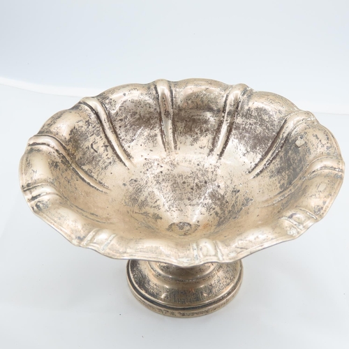 144 - Silver Circular Form Flared Rim Table Bowl Pedestal Form Approximately 5 Inches Diameter x 4 Inches ... 