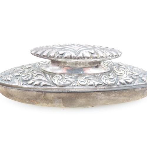 146 - Three Silver Mounted Nail Buffers Largest Approximately 4 Inches Wide