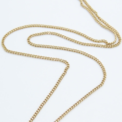 1595 - Ladies 9 Carat Yellow Gold Drop Necklace Chain 38cm Long