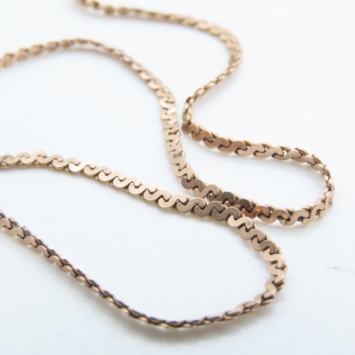 1597 - 9 Carat Yellow Gold Snake Chain Necklace 42cm Long