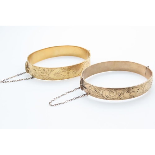 1602 - Two Rolled Gold Bangle Bracelets