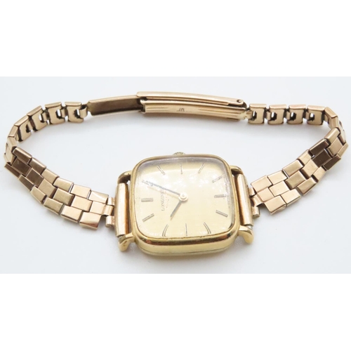 1608 - Ladies Longines Watch with 9 Carat Yellow Gold Bracelet Straps Quartz Movement