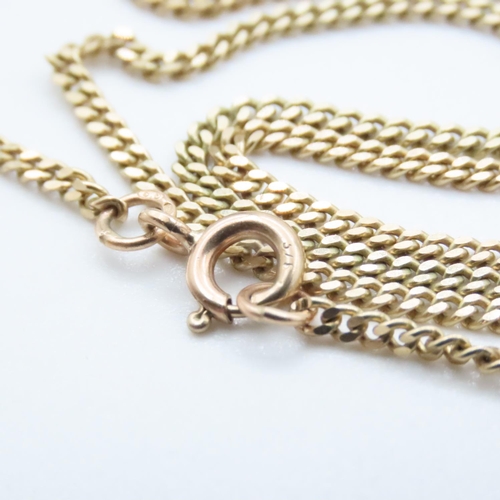 1617 - 9 Carat Yellow Gold Cushion Motif Pendant 1cm High Further Set on 9 Carat Yellow Gold Chain 40cm Lon... 