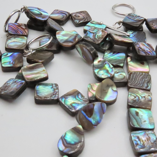 1625 - Various Rainbow Abalone Shell Necklaces Quantity as Photographed