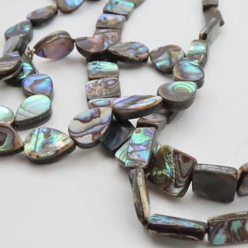 1625 - Various Rainbow Abalone Shell Necklaces Quantity as Photographed